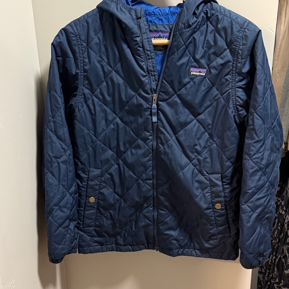 Patagonia Kids Navy Quilted Puffer Jacket
